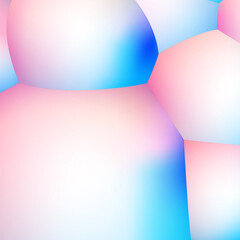 Poster - Abstract background with pearlescent soft bubbles balls