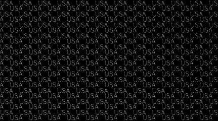 Poster - Pattern from the USA text on a black background.