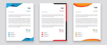 Business Style Letterhead Template Design For Project With Standard Sizes.