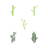 Fototapeta Sypialnia - Set Bamboo Logo Template vector icon illustration design