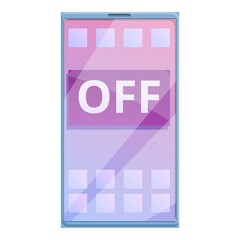 Poster - Turn off smartphone icon. Cartoon of turn off smartphone vector icon for web design isolated on white background