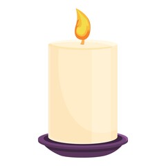 Poster - burning candle icon. cartoon of burning candle vector icon for web design isolated on white backgrou