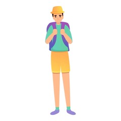 Poster - School boy icon. Cartoon of school boy vector icon for web design isolated on white background