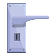 Poster - Apartment door handle icon. Cartoon of apartment door handle vector icon for web design isolated on white background