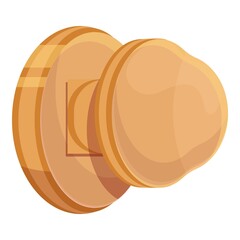 Poster - Hole door handle icon. Cartoon of hole door handle vector icon for web design isolated on white background