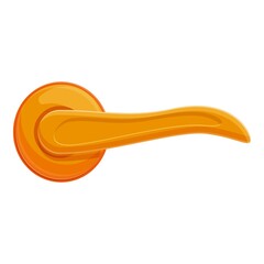 Poster - Iron door handle icon. Cartoon of iron door handle vector icon for web design isolated on white background