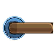 Poster - Hotel door handle icon. Cartoon of hotel door handle vector icon for web design isolated on white background