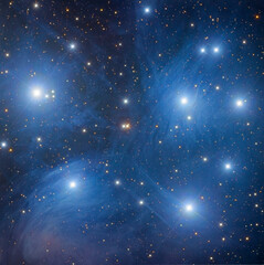 Wall Mural - pleiades star cluser close up