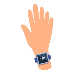 Poster - Wifi smart watch icon. Cartoon of wifi smart watch vector icon for web design isolated on white background