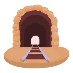 Wall Mural - tunnel icon. cartoon of tunnel vector icon for web design isolated on white background