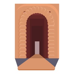 Wall Mural - tunnel rail icon. cartoon of tunnel rail vector icon for web design isolated on white background