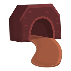 Wall Mural - brick tunnel icon. cartoon of brick tunnel vector icon for web design isolated on white background