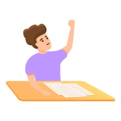 Poster - Teaching school test icon. Cartoon of teaching school test vector icon for web design isolated on white background