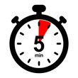 nswi5 NewStopWatchIcon nswi - english - timer and stopwatch icon. - countdown timer. - 5 minutes - simple black pictogram - xxl e10085