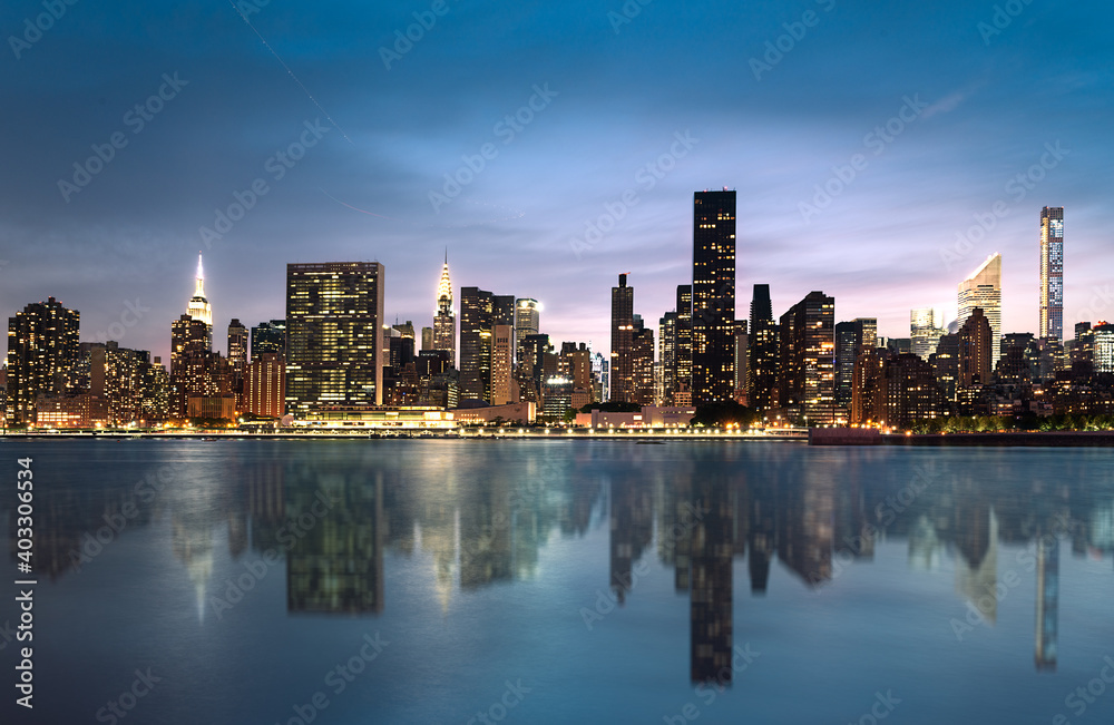 New York City skyline - obrazy, fototapety, plakaty 