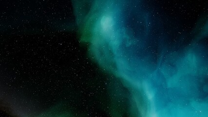 nebula gas cloud in deep outer space, science fiction illustrarion, colorful space background with s