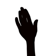 Poster - a hand silhouette vector