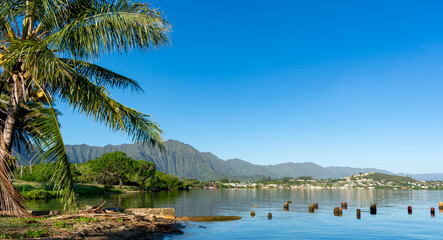 Tranquil Kaneohe Bay in Oahu, Hawaii