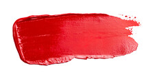 Swatch Of Red Oil Paint On A White Background