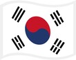 © sebastian - Vector emoticon illustration of a South Korean flag