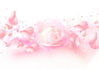 abstract background of petal and rose for beauty product