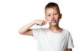 © Svetlana Krylatova - Cute little boy brushes his teeth with toothpaste and a brush