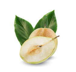 Wall Mural - pears isolated on white background