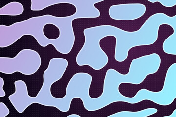 Poster - abstract geometric background template design. purple and blue gradient colors. horizontal layout with transparency dot pattern. liquid style.  