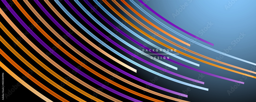 Abstract colorful lines vector background. Internet, big data and technology connections concept, abstract template - obrazy, fototapety, plakaty 