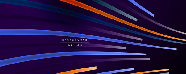 Wall Mural - Abstract colorful lines vector background. Internet, big data and technology connections concept, abstract template