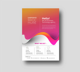 Canvas Print - Flyer & Poster Cover Design in A4 Size Template Illustration.