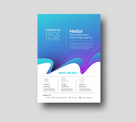 Canvas Print - Flyer & Poster Cover Design in A4 Size Template Illustration.