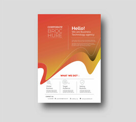 Wall Mural - Flyer & Poster Cover Design in A4 Size Template Illustration.