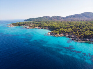 Aegean sea coast in Greece