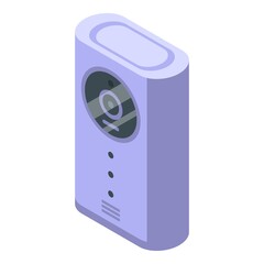 Poster - Indoor camera secured control icon. Isometric of indoor camera secured control vector icon for web design isolated on white background