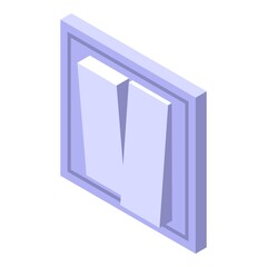 Poster - Room light control button icon. Isometric of room light control button vector icon for web design isolated on white background