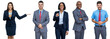 © Daniel Ernst - Set of 5 african american and latin and hispanic businessman and businesswoman