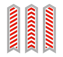Aufkleber - arrow banners set. Direct circle shape. 3d Abstract arrow background. Business infographic presentation diagram. Section compare service trend. Paper arrows index. Exact pointer banner