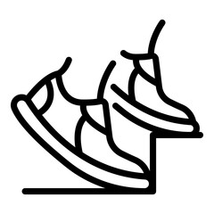 Poster - Effort sport shoes icon. Outline effort sport shoes vector icon for web design isolated on white background