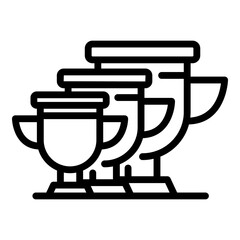 Poster - Goal cups effort icon. Outline goal cups effort vector icon for web design isolated on white background