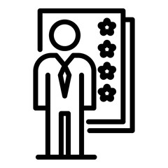Poster - Expertise customer icon. Outline expertise customer vector icon for web design isolated on white background