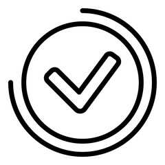 Poster - Approved sign icon. Outline approved sign vector icon for web design isolated on white background