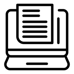 Poster - laptop actualization icon. outline laptop actualization vector icon for web design isolated on white