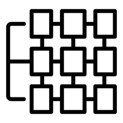 Poster - Data archive icon. Outline data archive vector icon for web design isolated on white background