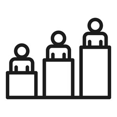 Poster - Hierarchy icon. Outline hierarchy vector icon for web design isolated on white background