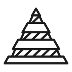 Poster - Hierarchy pyramid icon. Outline hierarchy pyramid vector icon for web design isolated on white background