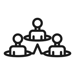 Poster - Manager hierarchy icon. Outline manager hierarchy vector icon for web design isolated on white background