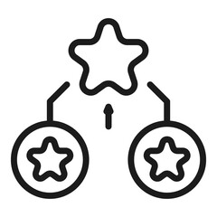 Poster - Business hierarchy icon. Outline business hierarchy vector icon for web design isolated on white background
