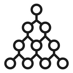 Poster - Hierarchy network icon. Outline hierarchy network vector icon for web design isolated on white background
