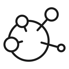 Poster - Node icon. Outline node vector icon for web design isolated on white background